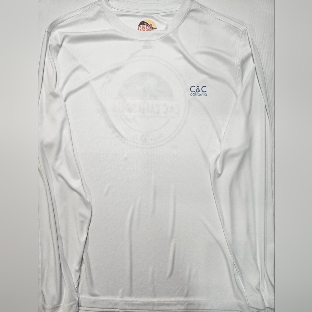 C&C California Mens T-shirt XL White Casual Surf Sail Water‎ Beachy Active New